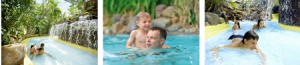 Foto's zwembaden met wildwaterbaan